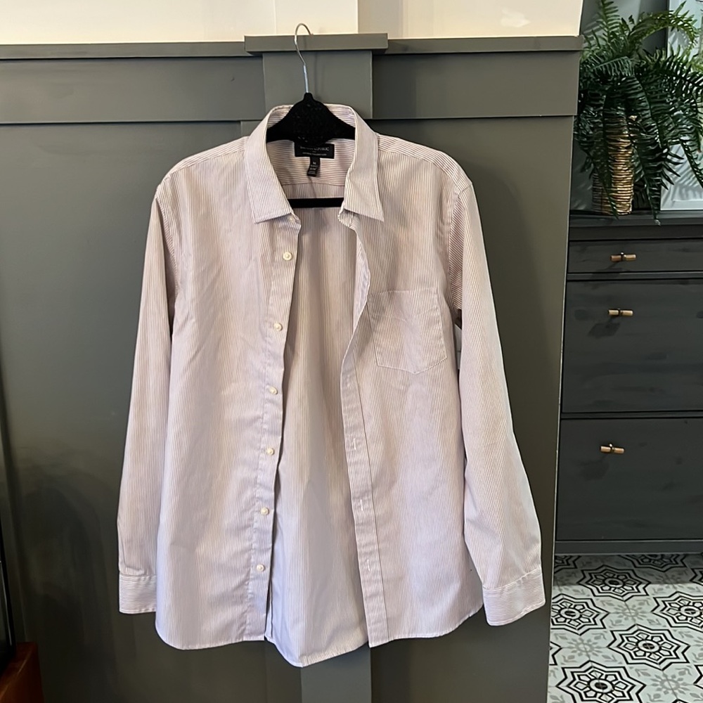 Banana republic no iron striped dress shirt